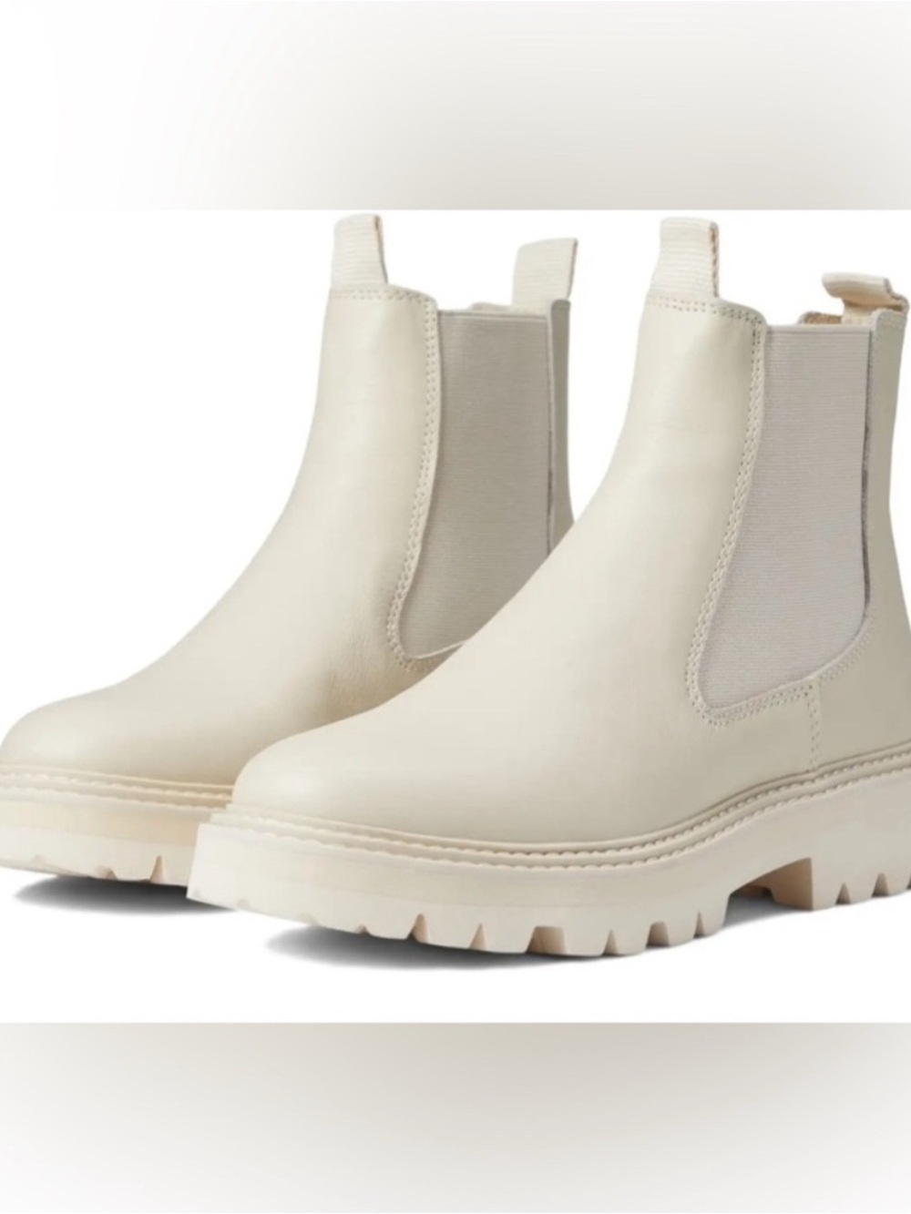 Dolce Vita Ivory Chelsea Ankle Boots